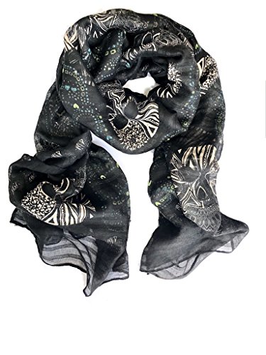 Preisvergleich Produktbild Schal Damen Schwarz Skull @ KUSTOM FACTORY