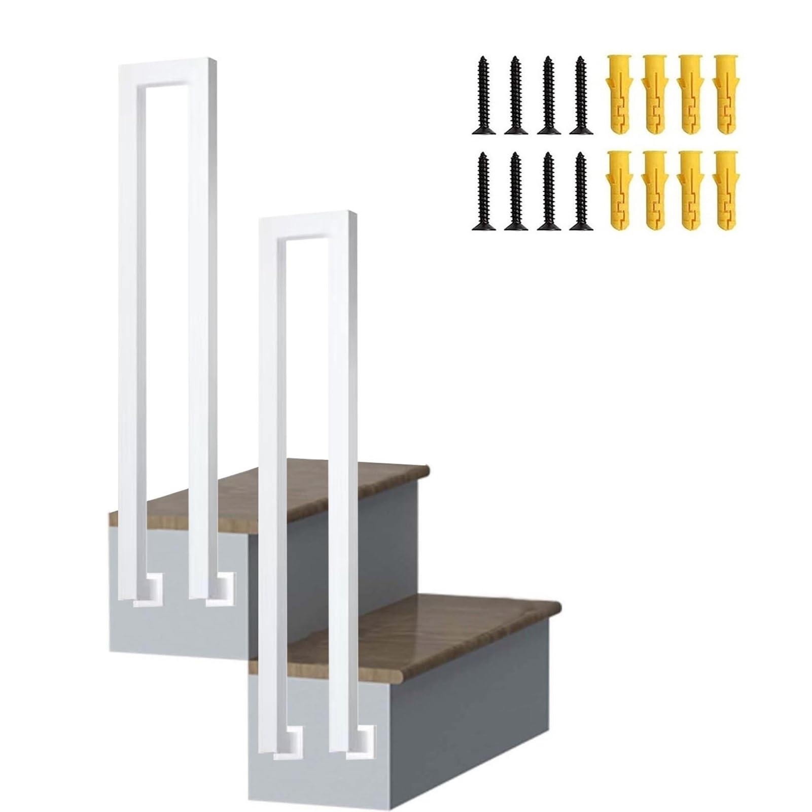 GHFXSCV Outdoor Metal il for Steps 2.8Ft (85Cm) Wrought Iron Railing Kit for Concrete and Cement Stairs Suitable for One Stepand Stylish Guardrail.