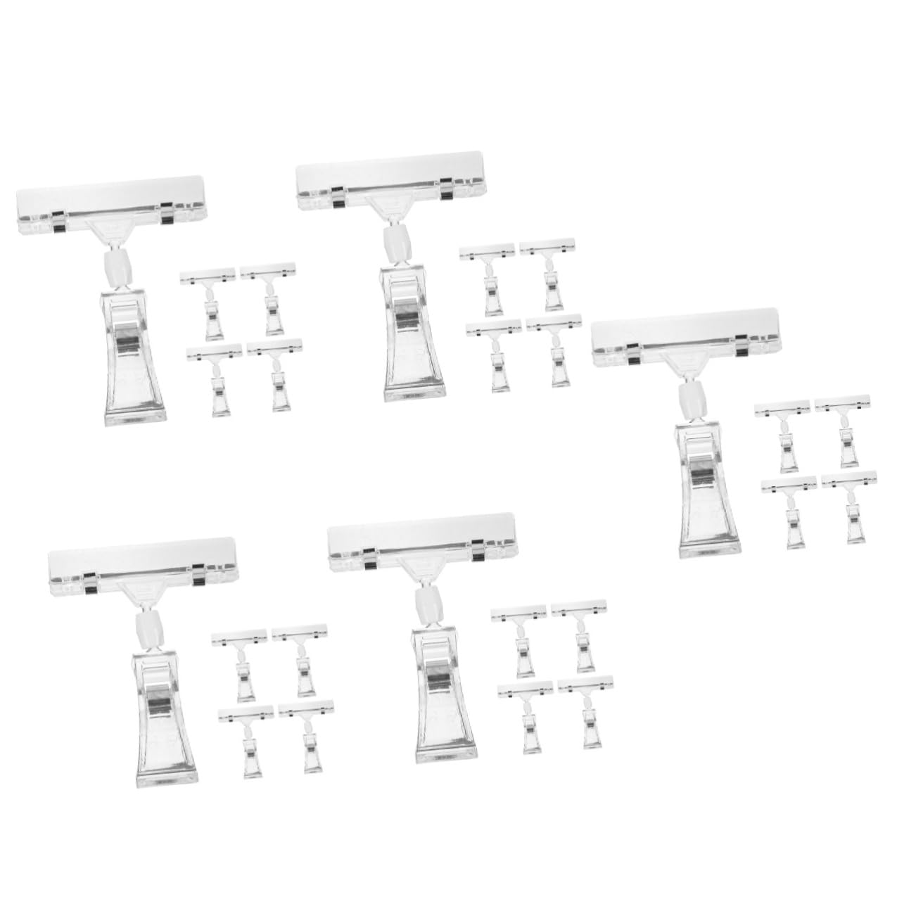 DOITOOL 5 Sätze Transparente Preisschilder Halter Clips Vielseitige Etikettenhalter Für Supermärkte Einzelhandel Ausstellungen Robuste Und Langlebige Dokumenten Und 5 Stücke * 5