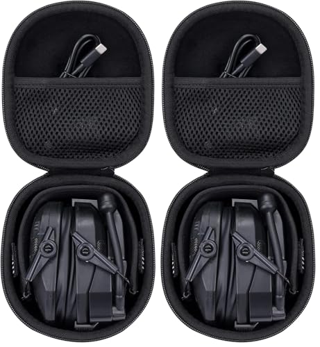 khanka Hard Travel Case Replacement for Walker's Razor Slim Electronic Muffs Hearing Protection Earmuffs, Case Only
