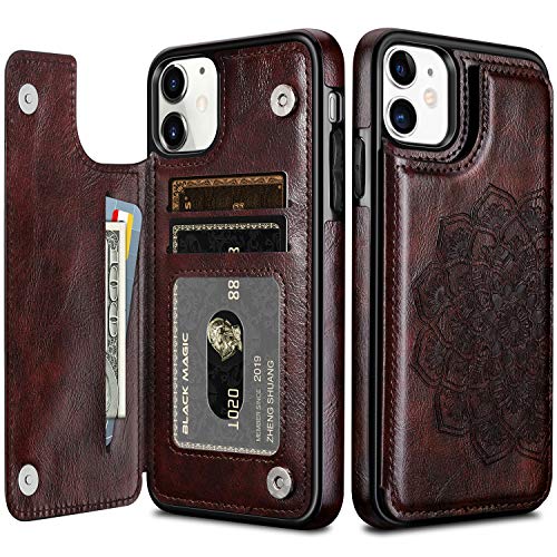 HianDier Wallet Case for iPhone 11 6.1-inch Slim Protective Case with Credit Card