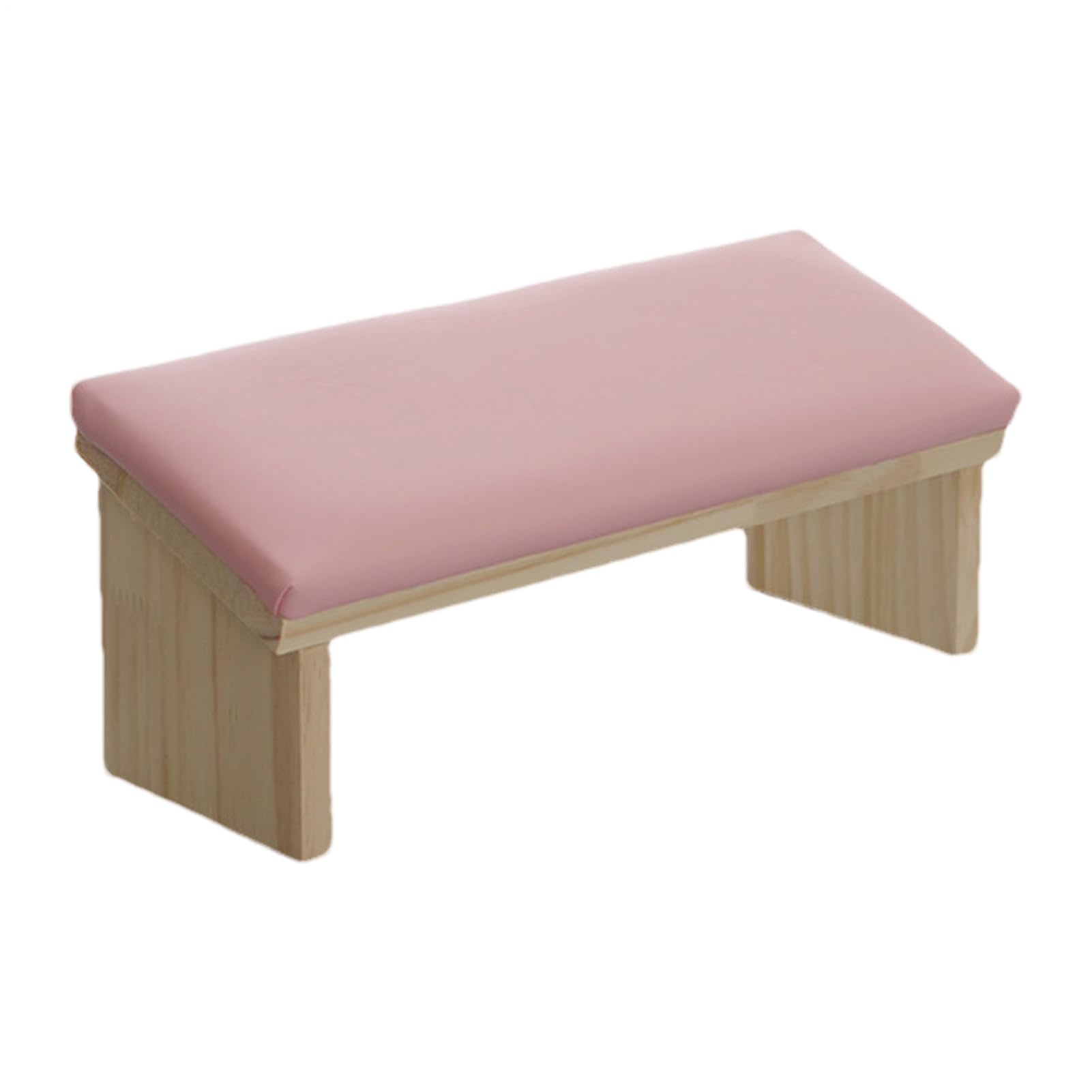Support d'accoudoir pour ongles – Base en bois et cuir synthétique, design biseauté robuste, coussin doux avec pieds antidérapants | Repose-main confortable pour établi de manucure, salon de coiffure