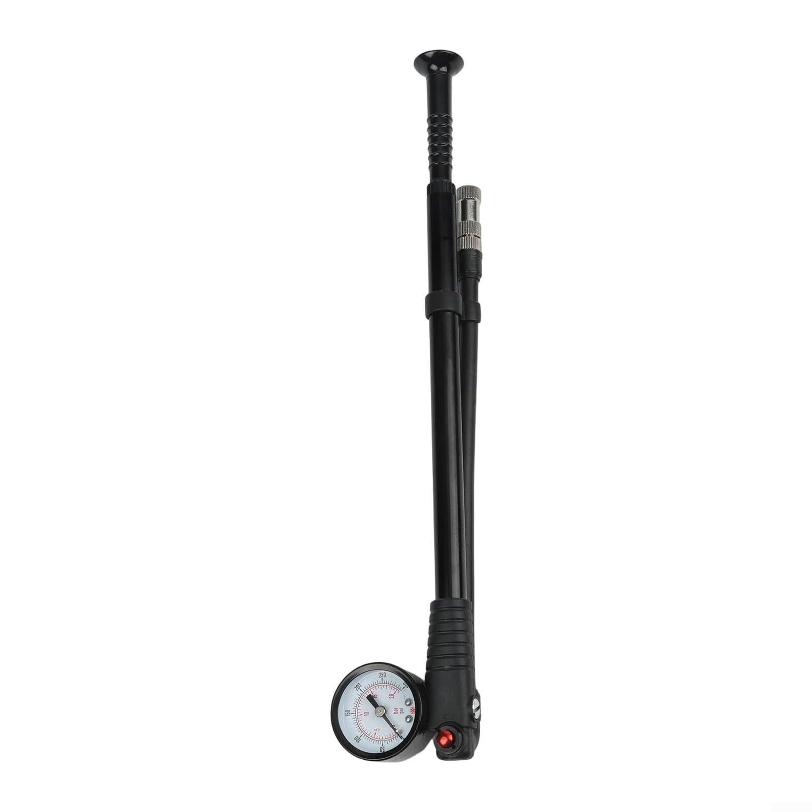 Zeroupshop Bike Pump With Gauge 300PSI Aluminium Alloy