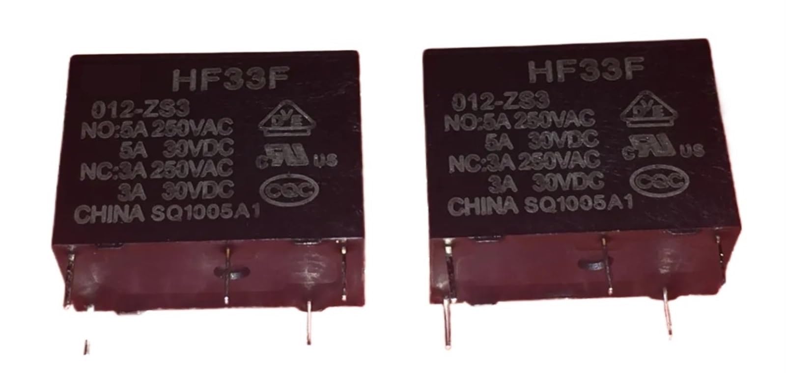 Relais HF33F 012-ZS3 12V commutation stable 5A pour automatisme