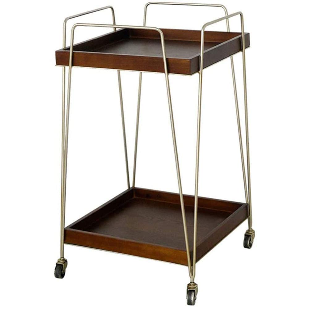 Carrello da bar moderno classico con piano in legno, carrello da portata per cucina, sala da pranzo e intrattenimento - & Functal Home Bar Solut