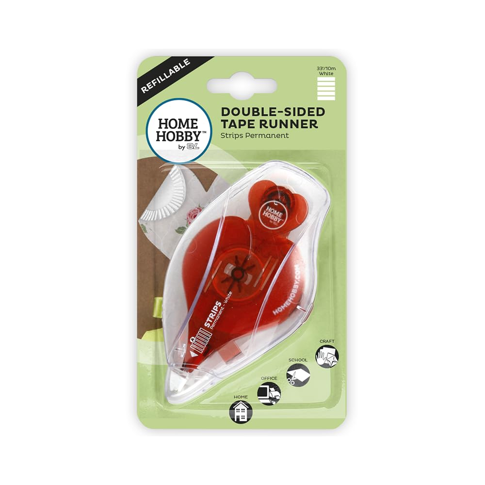 Ruban adhésif double face permanent transparent 10m HomeHobby by 3L