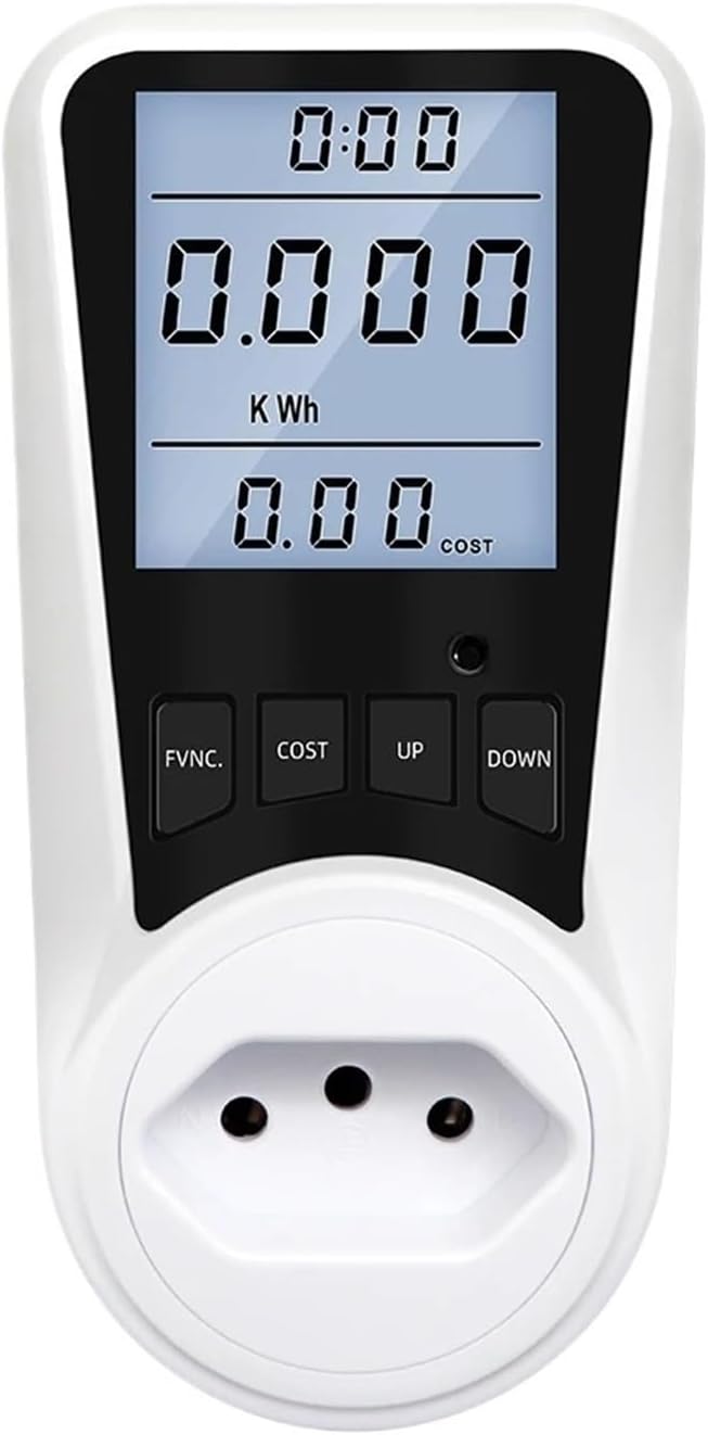 Digital Wattmeter AC Energy Socket Power Meter Socket Kilowatt Wattage Voltmeter with Backlight(AU)