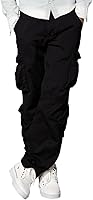 Match Men's Wild Cargo Pants - 100% Cotton Regular Fit, 8 Deep Pockets, Adjustable Drawstring Waist, XS-6XL