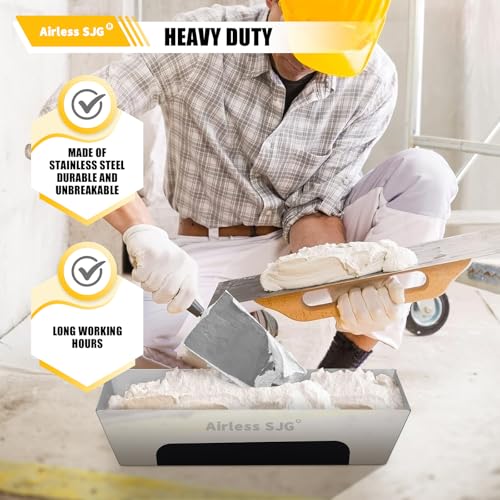 14PCS Drywall Knife Set, Hand Tool Kit Include Stainless Steel Putty Knives, Taping Knives, Painter Scraper, 14" Drywall Mud Pan,Oxford Carry Bag & Sanding Block,Spackle Tools for Home by Airless SJG - Image 7