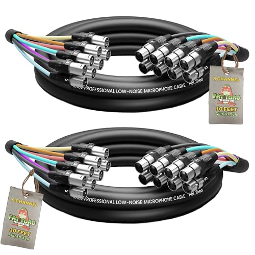 Câble XLR 8 canaux Fat Toad blindé pour un son de studio haute fidélité