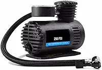 Compressor de Ar Pneu 12v Marcador Pressão Manômetro Carro Vazão 15L Mini Portátil 250 psi 3 Bicos