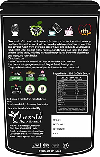 Image of Chia Seeds Raw Black Chia Seeds - 100 GM By Organic Prime