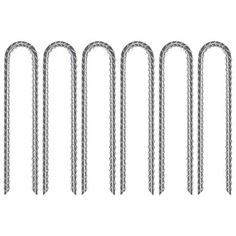 Estacas de Tierra AGPtEK galvanizadas en U, juego de 6 Cover