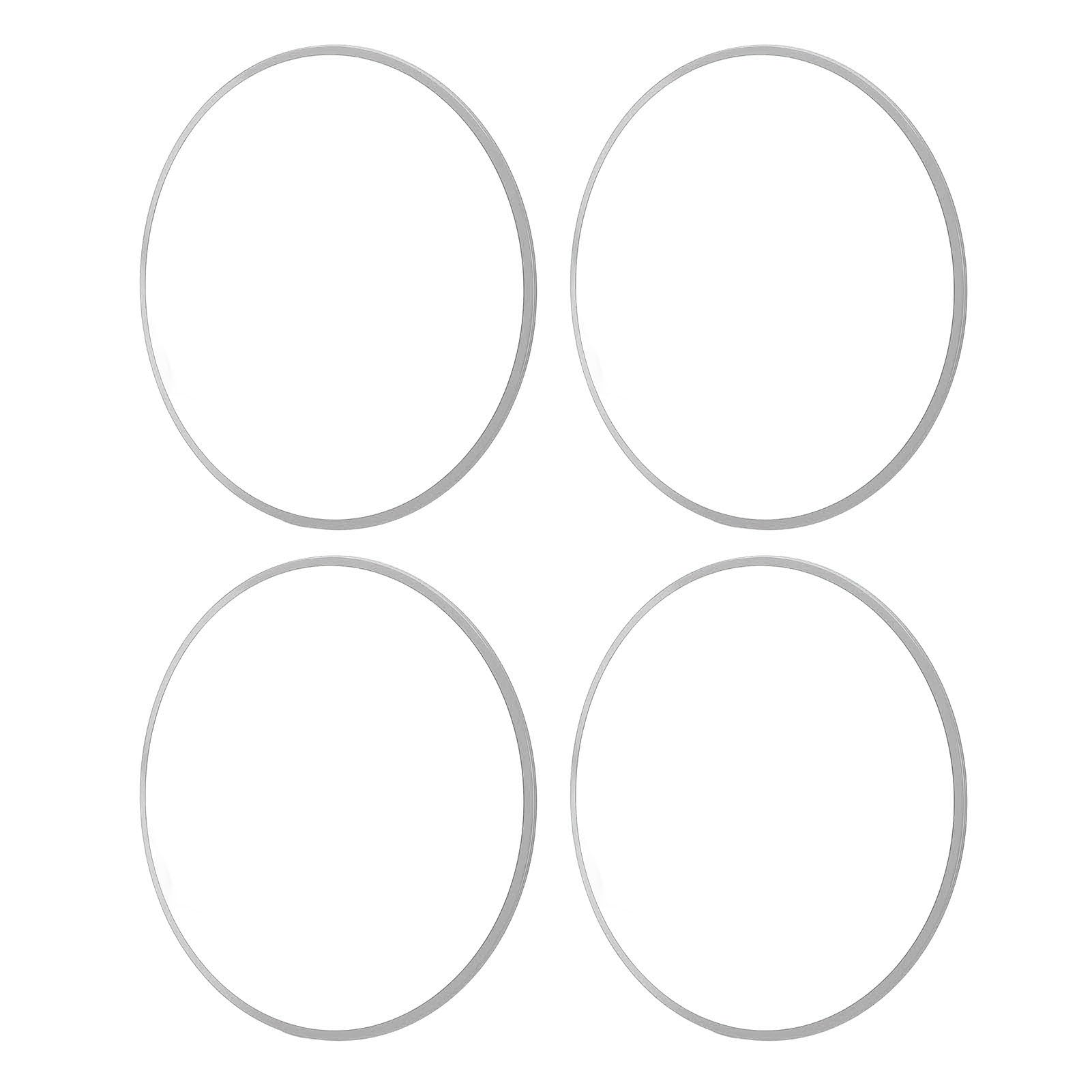 Generic 4 Pezzi di Protezione per Ruote da 16 Pollici, Antigraffio, Autoadesiva, in Lega di Alluminio, per Cerchi Piatti (SILVER)