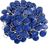 UHPPOTE Proximity 125KHz RFID EM-ID Card Keyfob for Door Access Control - Read Only - Color Blue - 100 Pack
