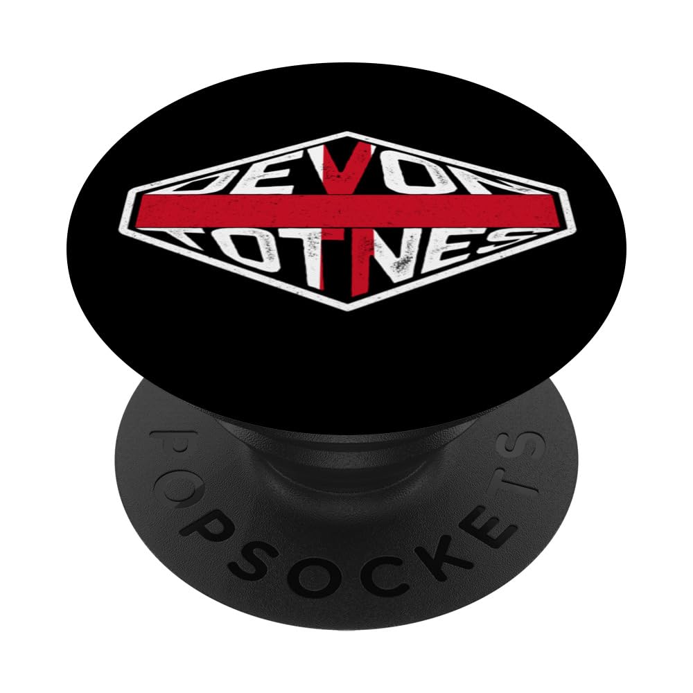Devon, Totnes and Flag of England: Living Heritage PopSockets Swappable PopGrip, Black