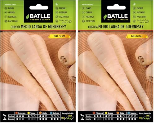 Semillas Batlle Chirivia Medio larga GUERNESEY (Paquete de 2)