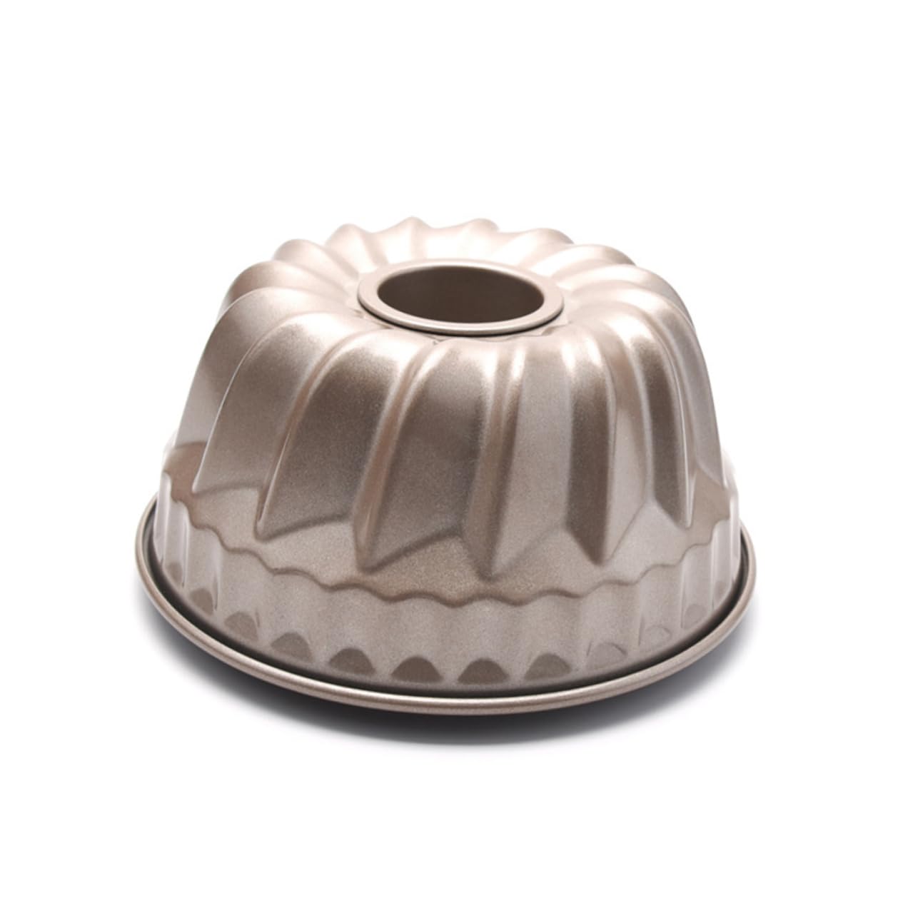 TOPBATHY 3 Pièces Moule a Gateau - Des Moules à Gâteaux Moule à Gâteau Bunt Uk Moules à Gâteaux Pour La Cuisson à La Vapeur Moules à Chocolat Moule à Gâteau Circulaire Acier Carbone Golden