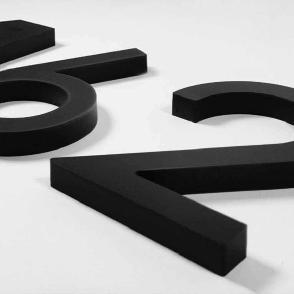Números para buzones, Letreros con números modernos flotantes for exteriores de 200 mm, extra grandes, negros, for dirección apartamento, buzón, placa exterior casa, puerta entrada(150mm(5.9inch) B)