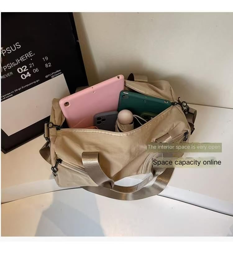 Bolsa de gimnasio pequeña de 35 cm, unisex, con correa ajustable, perfecta para viajes y deportes, ligera y portátil (A-5)4