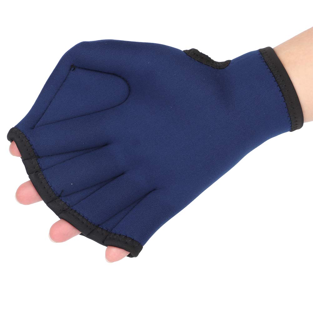 Guanti Palmati In Silicone Per Nuoto - Unisex, Adulti/Bambini, Taglia M, Blu - Foto 5