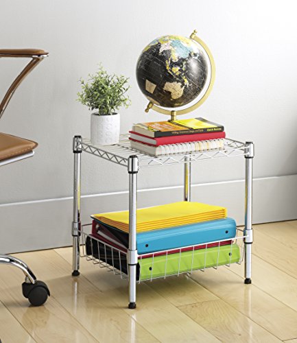 Panier organiseur réglable et étagère empilable en métal pour optimiser l'espace