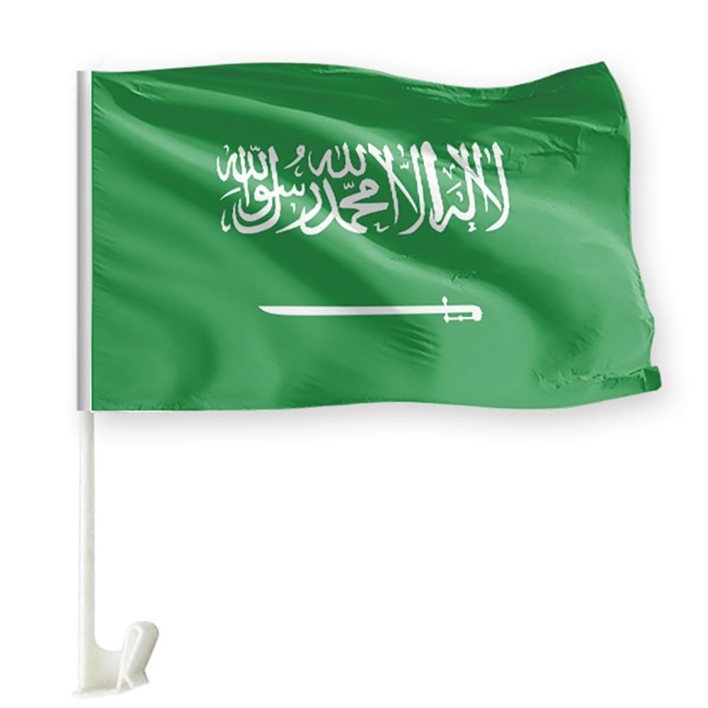 Drapeau de Fenêtre de Voiture Arabie Saoudite Lot de 10 Supporter Match