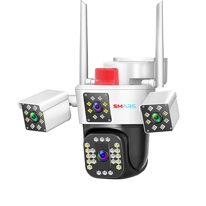 smars 3 Lens 6K Full HD Tripple View WiFi PTZ IP Camera for Outdoor Security with AI Auto Tracking Live Monitoring Feature (B0DFGX9TSQ) Amazon Price History, Amazon Price Tracker