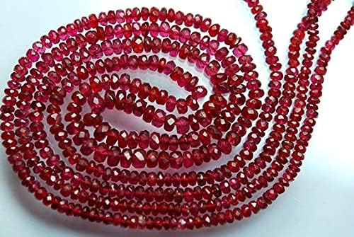 Spinel rouge perles rondelles AAA pour bijoux d'exception - 3