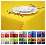 tischdecke weiß 100 x 140 ⚖️ Stoffgewicht: 250g/m2 Rollmayer Tischdecke Tischtuch Tischläufer Tischwäsche Gastronomie Kollektion Vivid (Gelb 5, 100x100cm) Uni einfarbig pflegeleicht waschbar 40 Farben