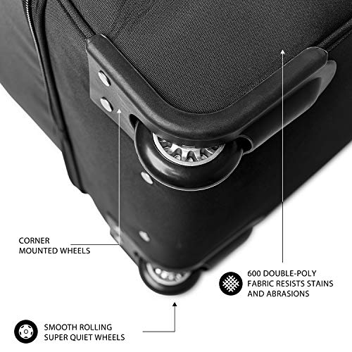 Denco NFL Dallas Cowboys Rolling Drop-Bottom Duffel Bag, 27-Inch