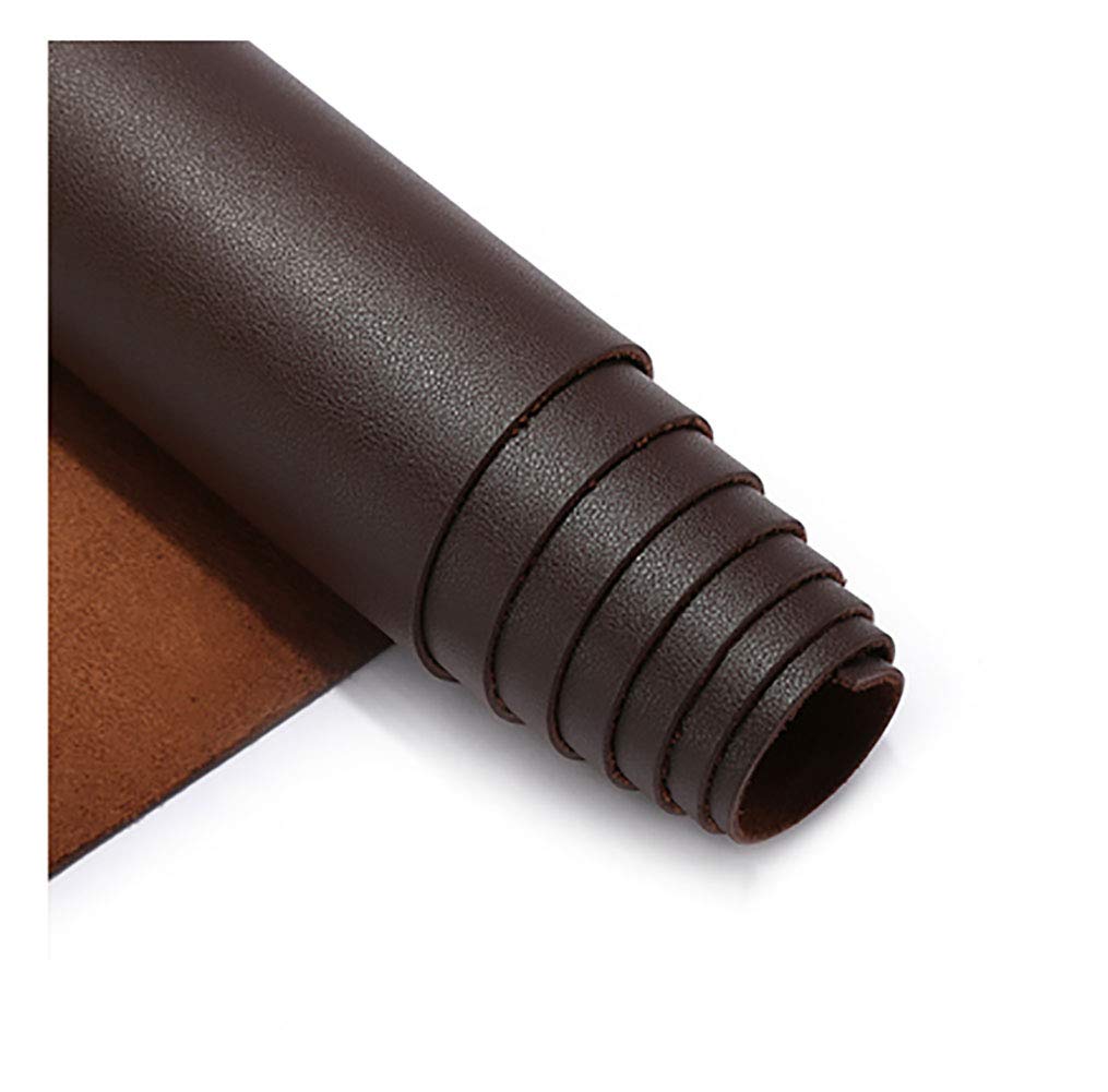 wangk Arkusze ze sztucznej skóry bawełna tył do produkcji kolczyków i kokardek, rękodzieło DIY sztuczna skóra skóra materiał tapicerski materiał do skórzanych kokardek i kolczyków - kawa 31 # 1,38 × 2 m