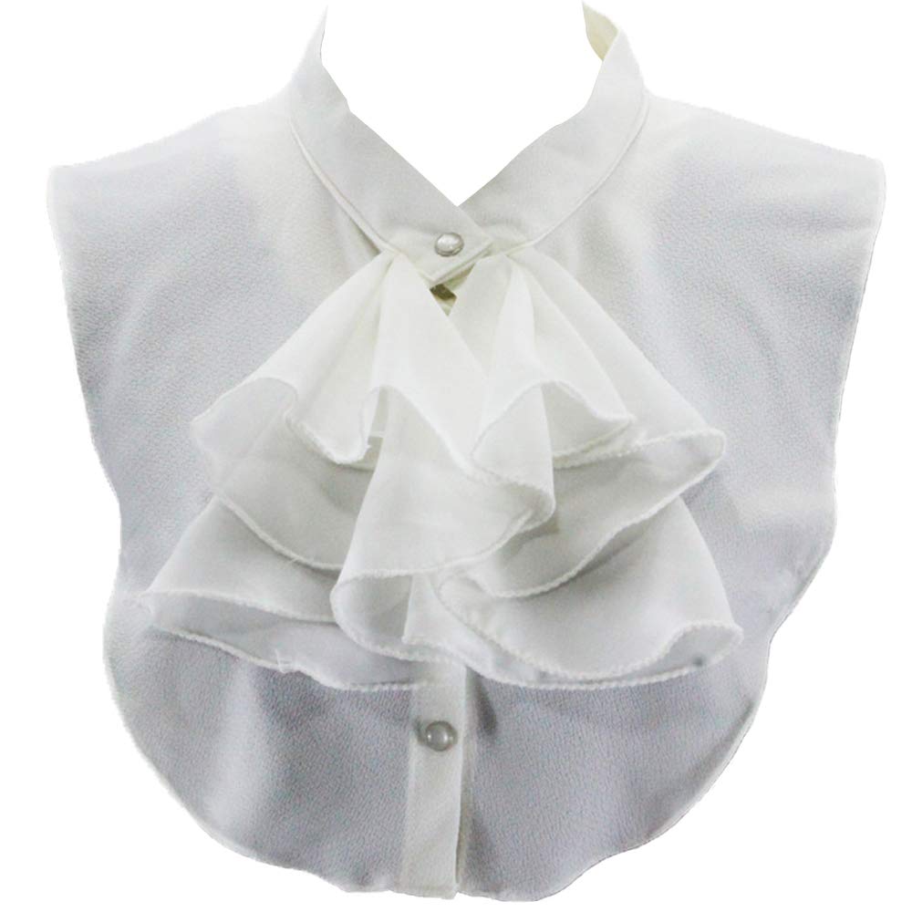 YAKEFJ Women’s Fake Half Shirt Boule Collar Detachable Collar