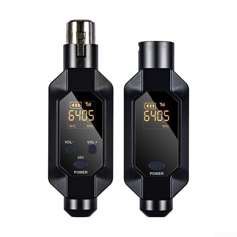 Micrófonos inalámbricos UHF QOXEZY con sistema XLR y receptor de 600-690 MHz para mesa de mezclas PA