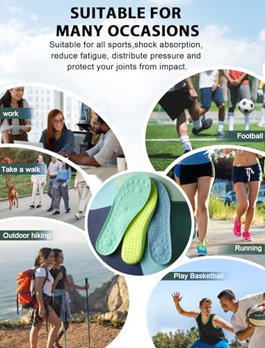 Image of 4D Cloud Soles Insoles for Men and Women,Soft Shock Absorption Massage Insoles -Comfort Sports Shoe Inserts Arch Support Insoles, Work Boot Shoe Insole (Blue, X Men 10~11 /Women 11.5)