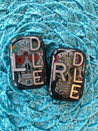 Sugar Skull Rectangle Xray Markers, Glitter, Xray Tech Gift, With 2 or 3 Initials