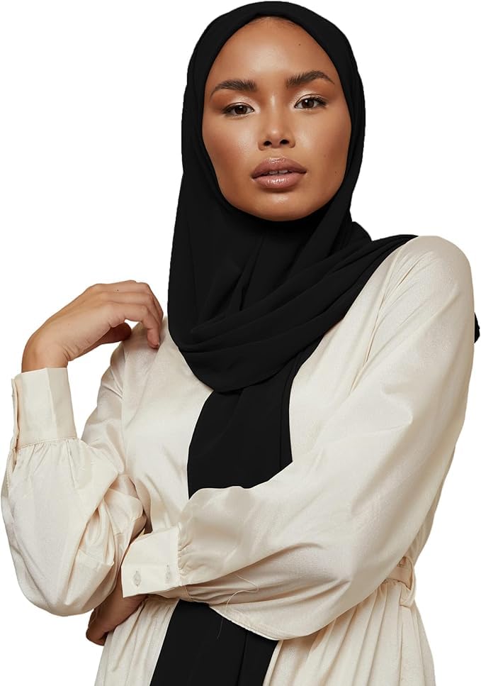 Luxury Chiffon Hijab Scarf for Women - Made in Turkey - Islamic Head Scarf Wrap for Muslim