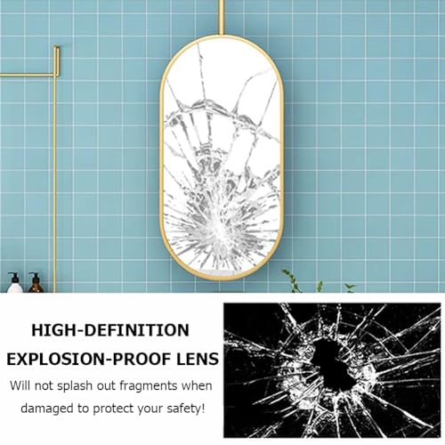 Miroir de salle de bain ovale pour optimiser les petits espaces