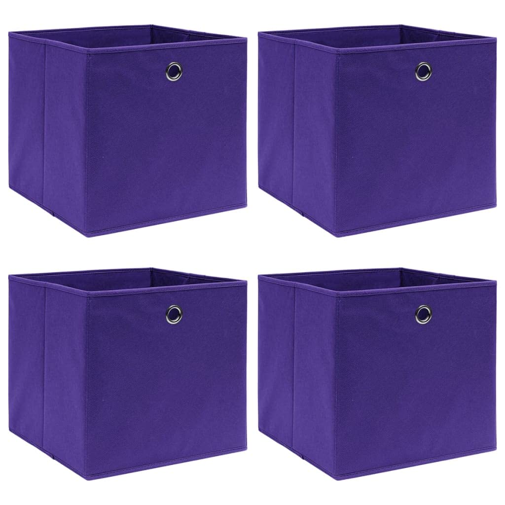 Boîtes de rangement pliables et légères de 1.75kg en intissé violet pour armoire