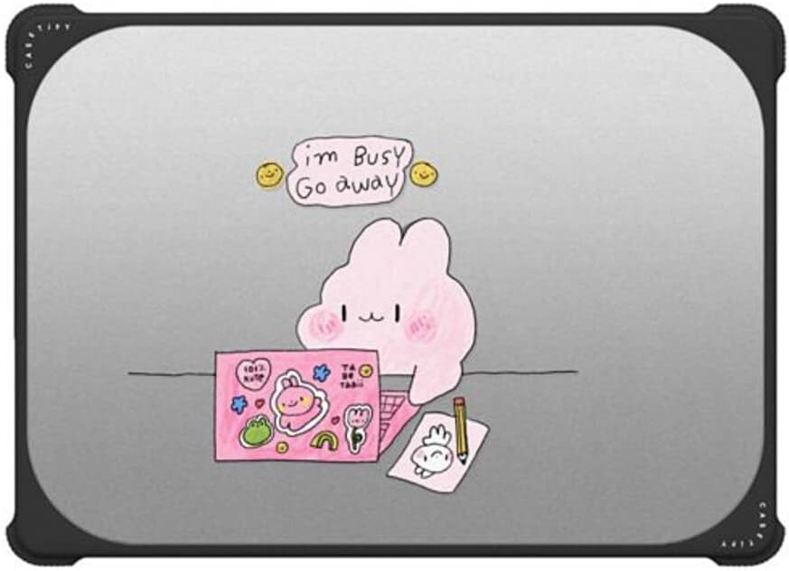 CASETiFY Bounce MacBook Pro 14-inch (M1-M5) Case [Enhanced Protective Corner Design/Ventilation Cutouts/Anti-Slip Grip] - I'm Busy MacBook Case by Tabetaaii - Clear Black - Image 2