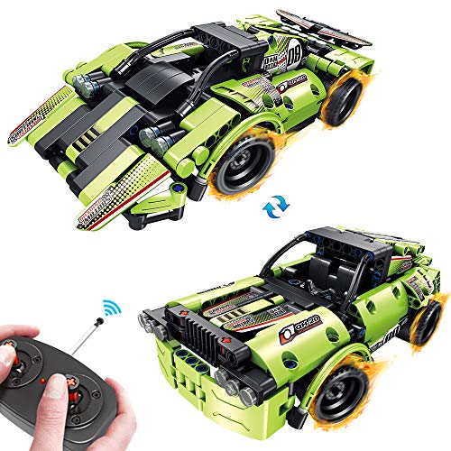 STEM Building Toys Remote Control Car 335 Piece Building Blocks Toy for Boys and Girls 2-in-1 Race Car Learning Engineering Kit Best Gift for Kids Age 8+