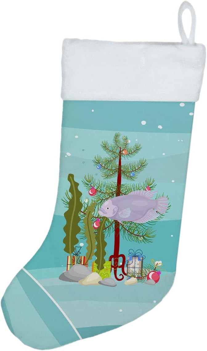 Caroline's Treasures CK4539CS Garden Snail Merry Christmas Christmas Stocking Fireplace Hanging Stockings Christmas Season Party Decor Family Holiday Decorations