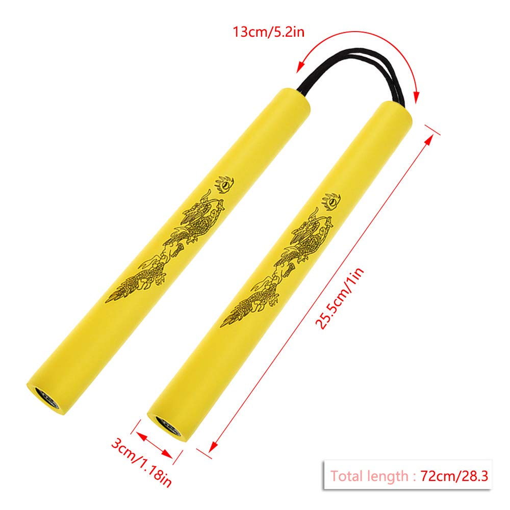 ZDNT Foam Nunchucks,Safety Practice Nunchaku with Rope,Martial Arts