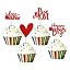 Red Cupcake Topper