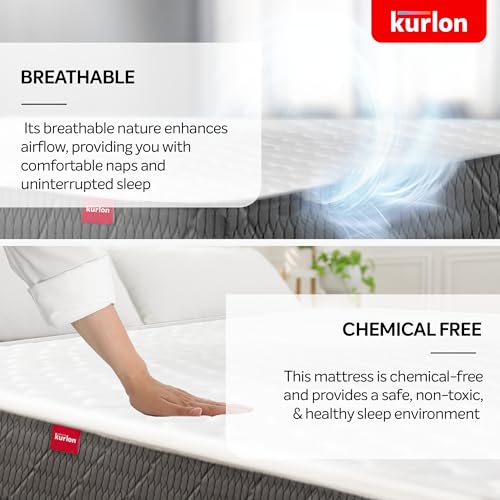 Image of Kurlon Spinel Ortho Mattress | Orthopedic Mattress | Spine Support | Breathable Fabric | Firm Support | High Density Bonded Foam | PU Quilting | Single Size | 78x42x7 | 2 Yrs Warranty
