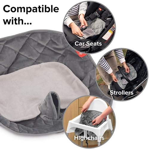 Diono Ultra Dry Seat Deluxe, 2-Pack Car Seat Waterproof Potty Training Pad, Infant Baby And Toddlers, 2-Layer Waterproof Liner Multi-Use For High Chair, Car Seats And Strollers, Machine Washable, Gray #TOP2