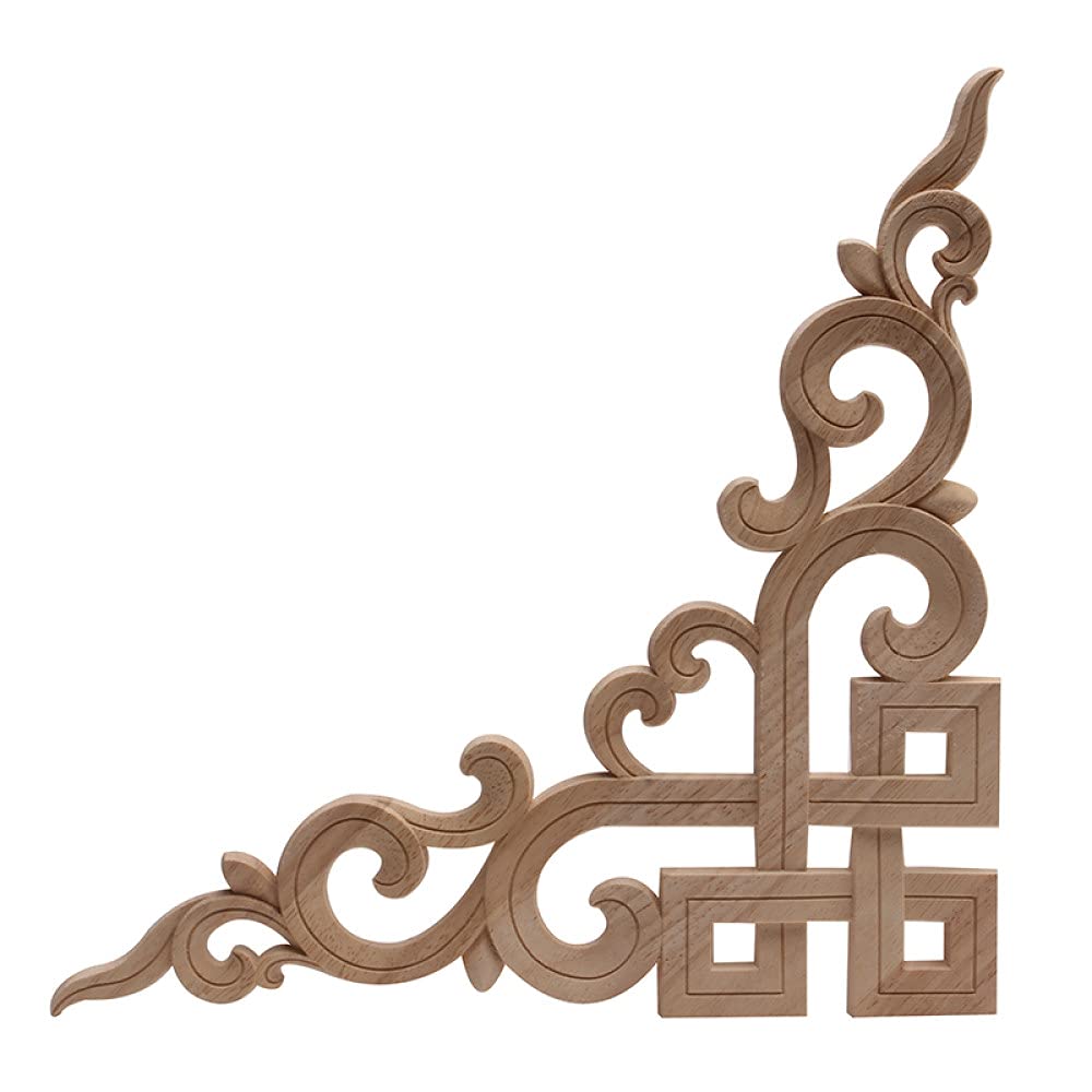 Autocollant en bois sculpté fleur européenne pour embellir vos fenêtres