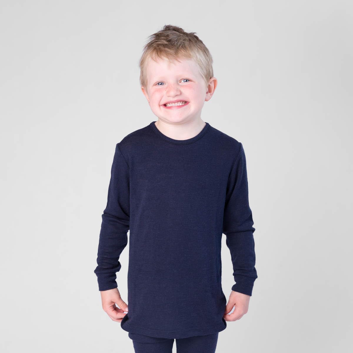 SAFA of Norway Kids 100% Merino Wool Thermal Set – Warm Base Layer Top & Bottom Pants Set