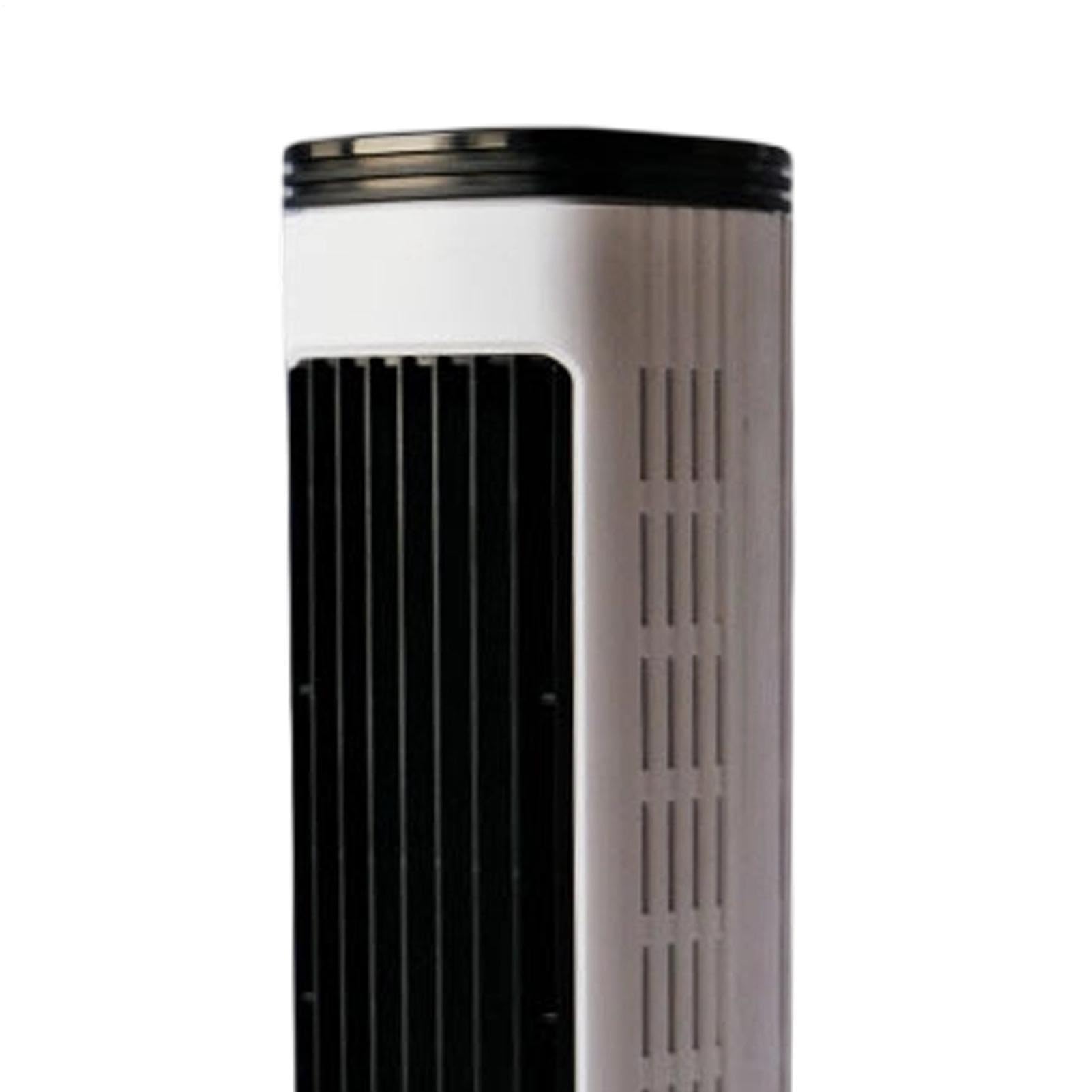 Genérico Turmventilator für Schlafzimmer, vertikaler Ventilator mit 5 Geschwindigkeiten, oszillierender Turm, wiederaufladbar, USB, leise, für Camping, , Zuhause, Büro, Schreibtisch, Küche