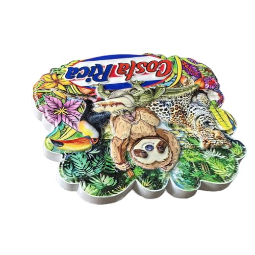Imán decorativo de resina Costa Rica 3D para nevera miniatura 5